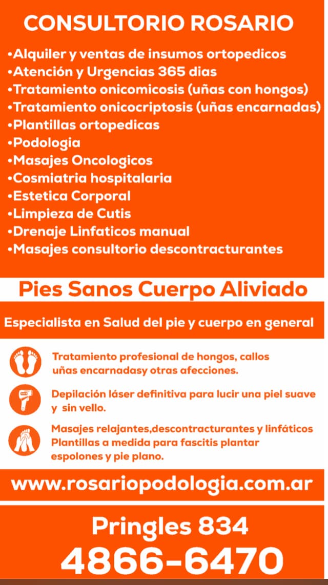 ORTOPEDIA, PODOLOGIA, MASAJES DESCONTRACTURANTES, DEPILACION DEFINITIVA