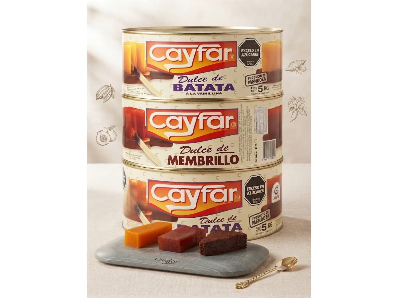 LATAS DE DULCE BATATA Y MEMBRILLO