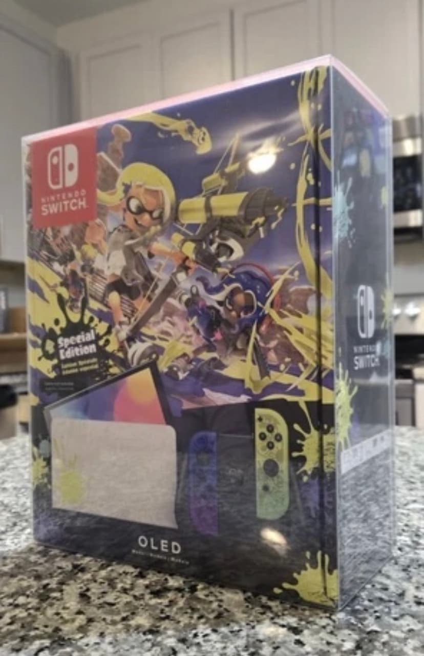 Nintendo Switch auténtica - Edición especial OLED Splatoon 3 de 64 GB, nueva y sellada.